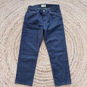 Baldwin Jeans Women Sz 31 Henley Nelson Straight Dark Blue Jeans USA KC